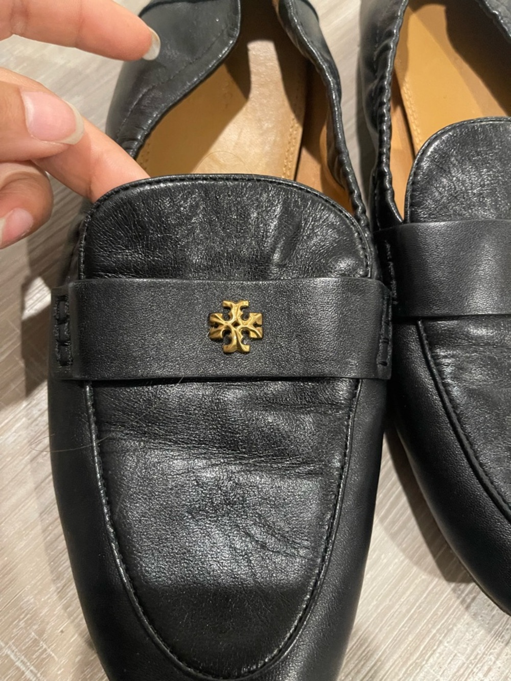 Tory burch Black Leather Slip-On Loafer for Women size 9.5 - Picture 7 of 13